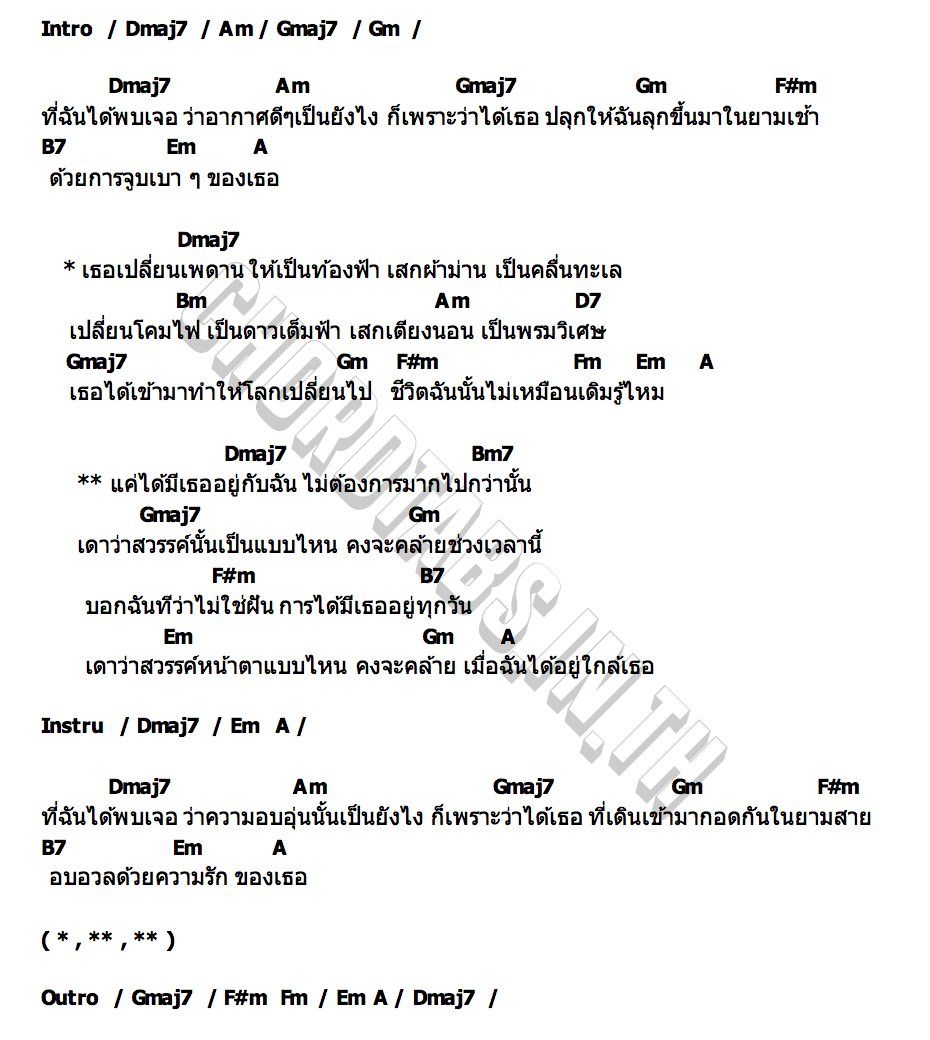 คอร์ด คล้ายสวรรค์ (close to heaven) fellow fellow