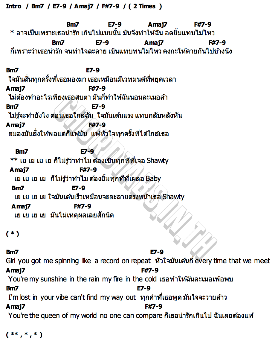 คอร์ด น่ารัก Shineboys