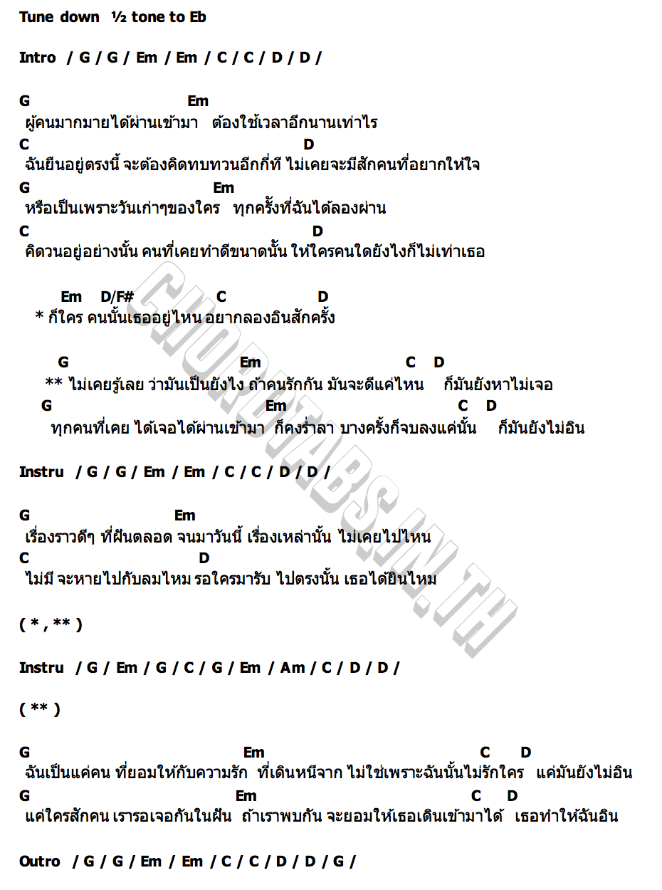 คอร์ด ไม่อิน Heartbreak Kids