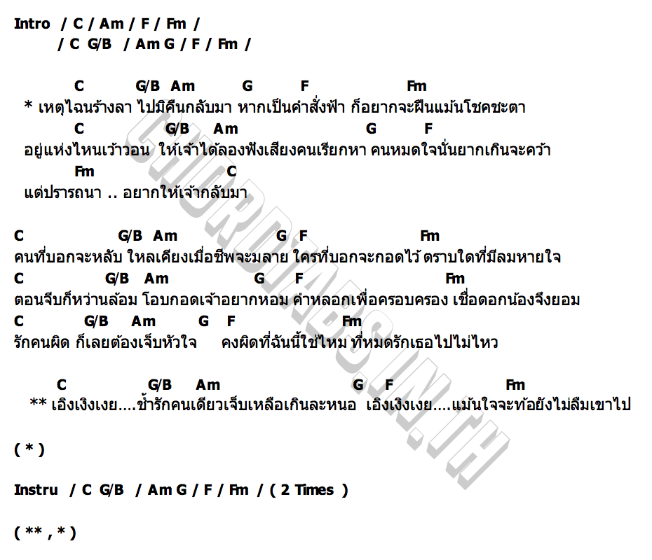 คอร์ด เว้าวอน เมย์ ธิชา