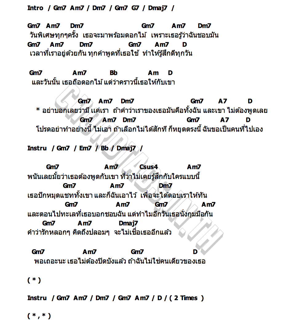 คอร์ด อย่าบอกว่ามีแค่เรา MIKI KANYAPHORN