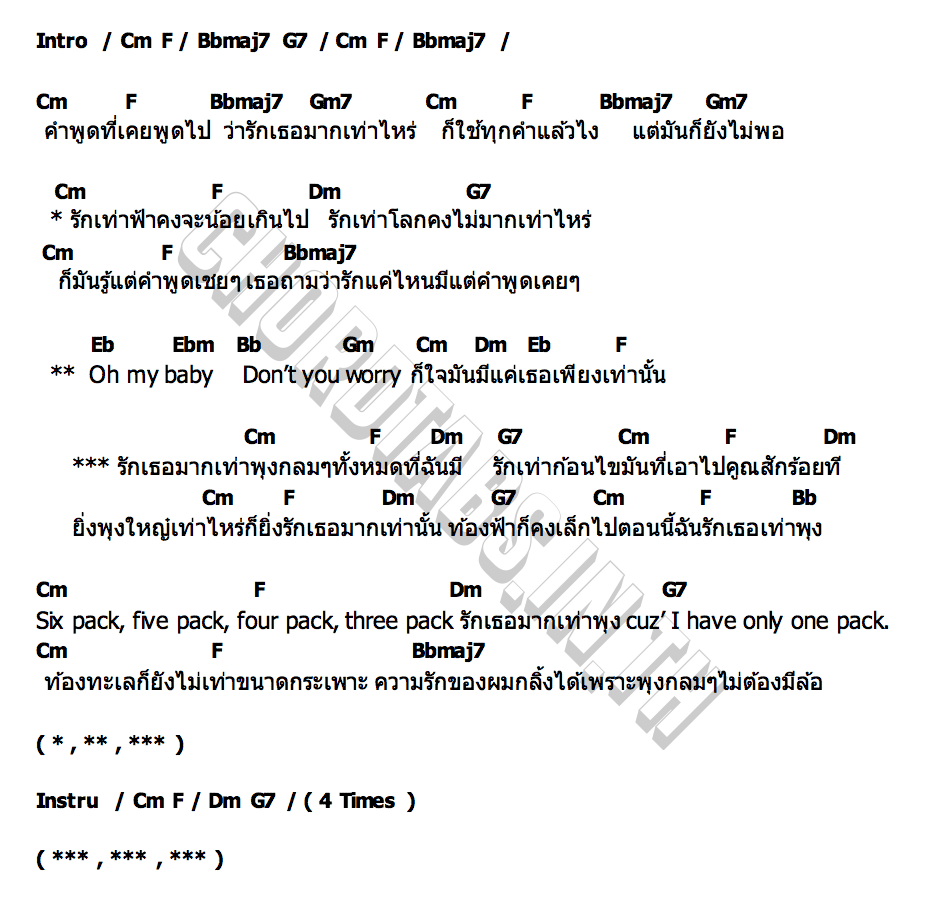 คอร์ด รักเท่าพุง (Love Handles) Earthernative