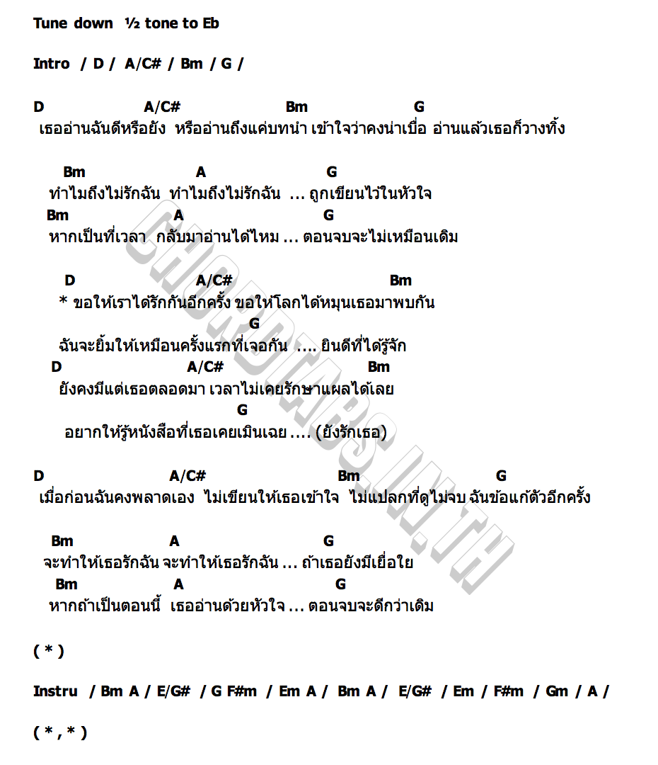 คอร์ด ยินดีที่ได้รู้จัก โฬม