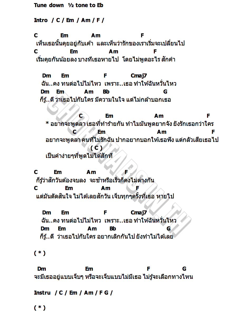 คอร์ด คำง่ายๆที่พูดไม่ได้ KaraMail