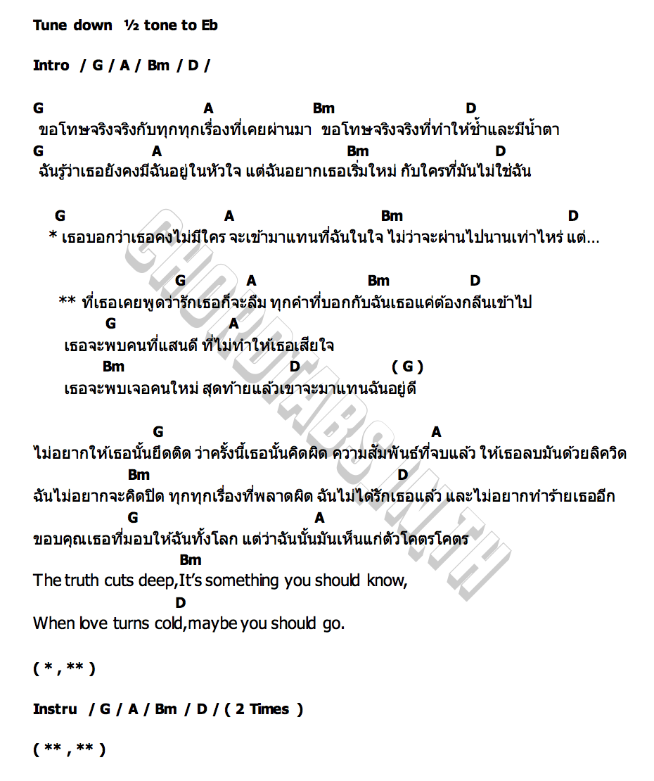 คอร์ด แทนที่ฉัน (Stand In) TRIPLE.N