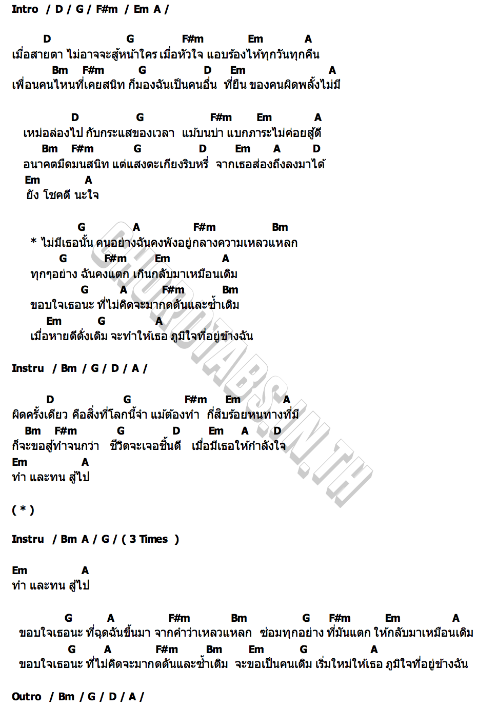 คอร์ด สมมนะ DAX ROCK RIDER