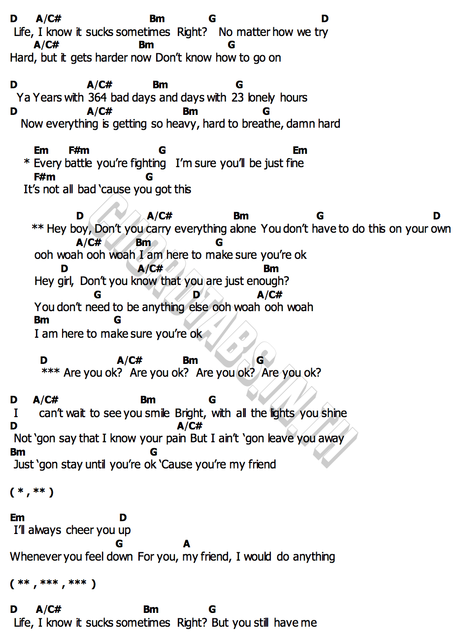 คอร์ด Are You OK Midnight Cereal