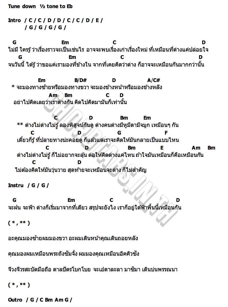 คอร์ด ต่างไม่ต่าง เป้ อารักษ์