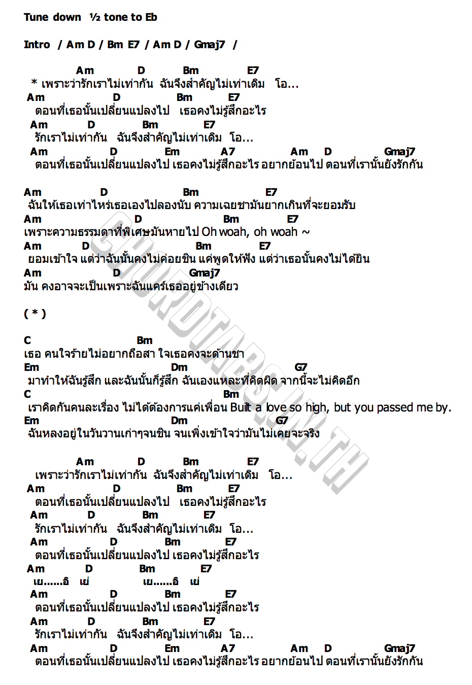 คอร์ด ไม่เท่าเดิม (Noid Ah) LEON ZECH