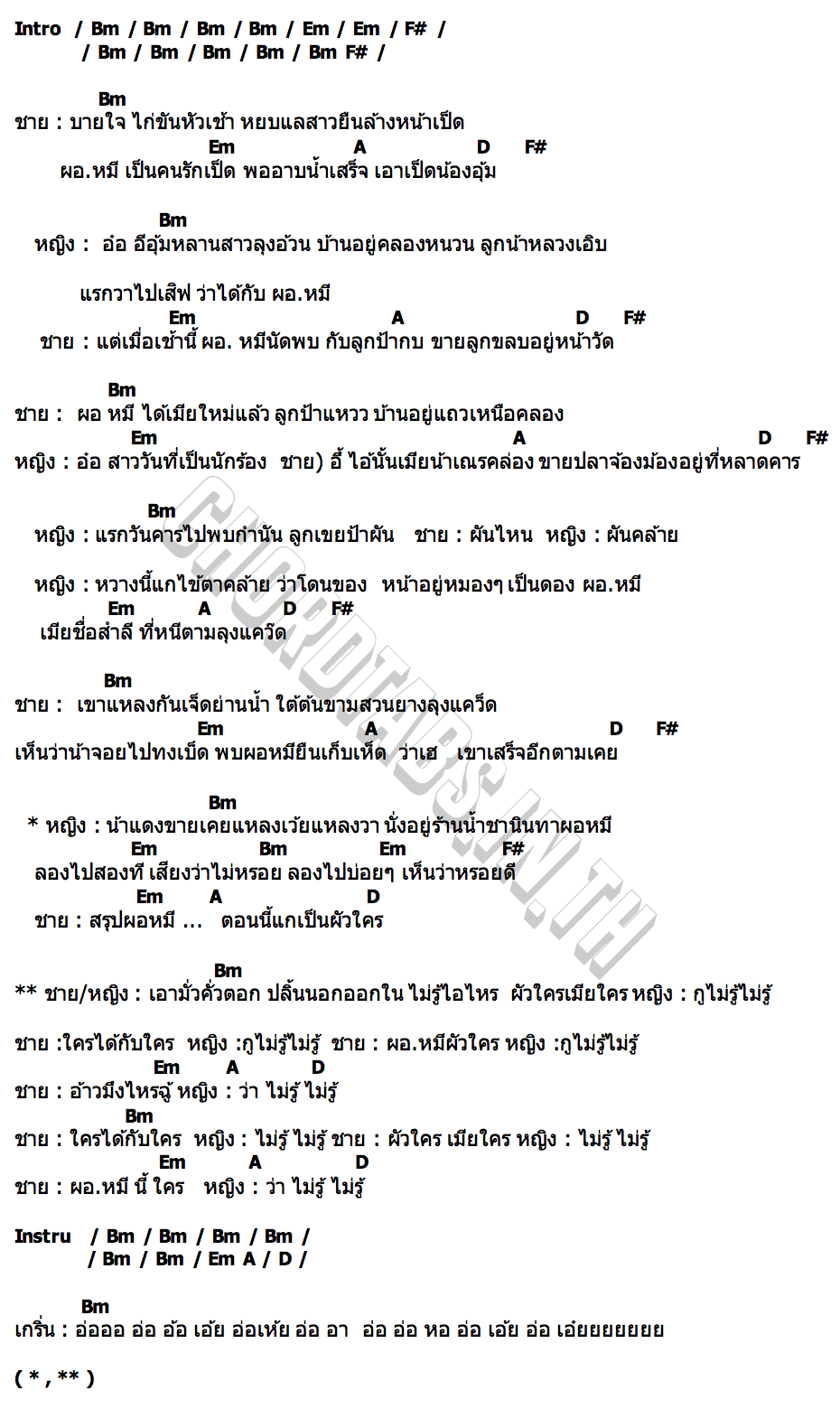 คอร์ด ผอ.หมี โนราลูกมอส X วันใหม่ ยูนิคอร์น