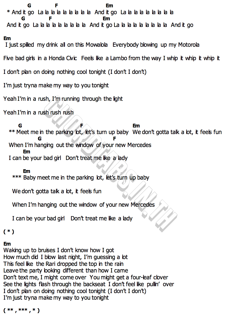 คอร์ด BADGRRRL LISA