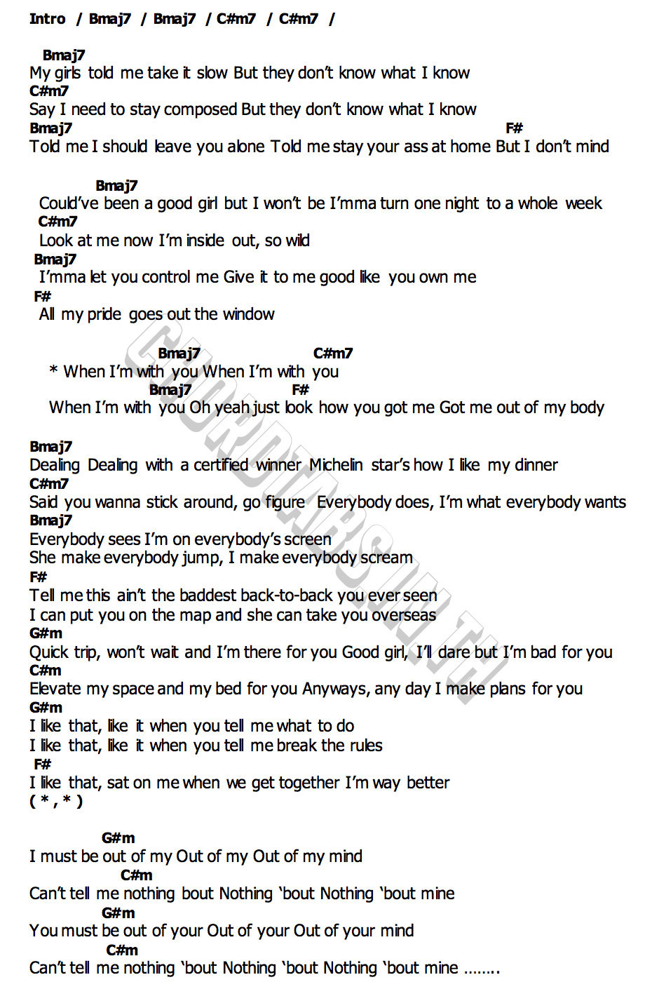 คอร์ด When I m With You LISA