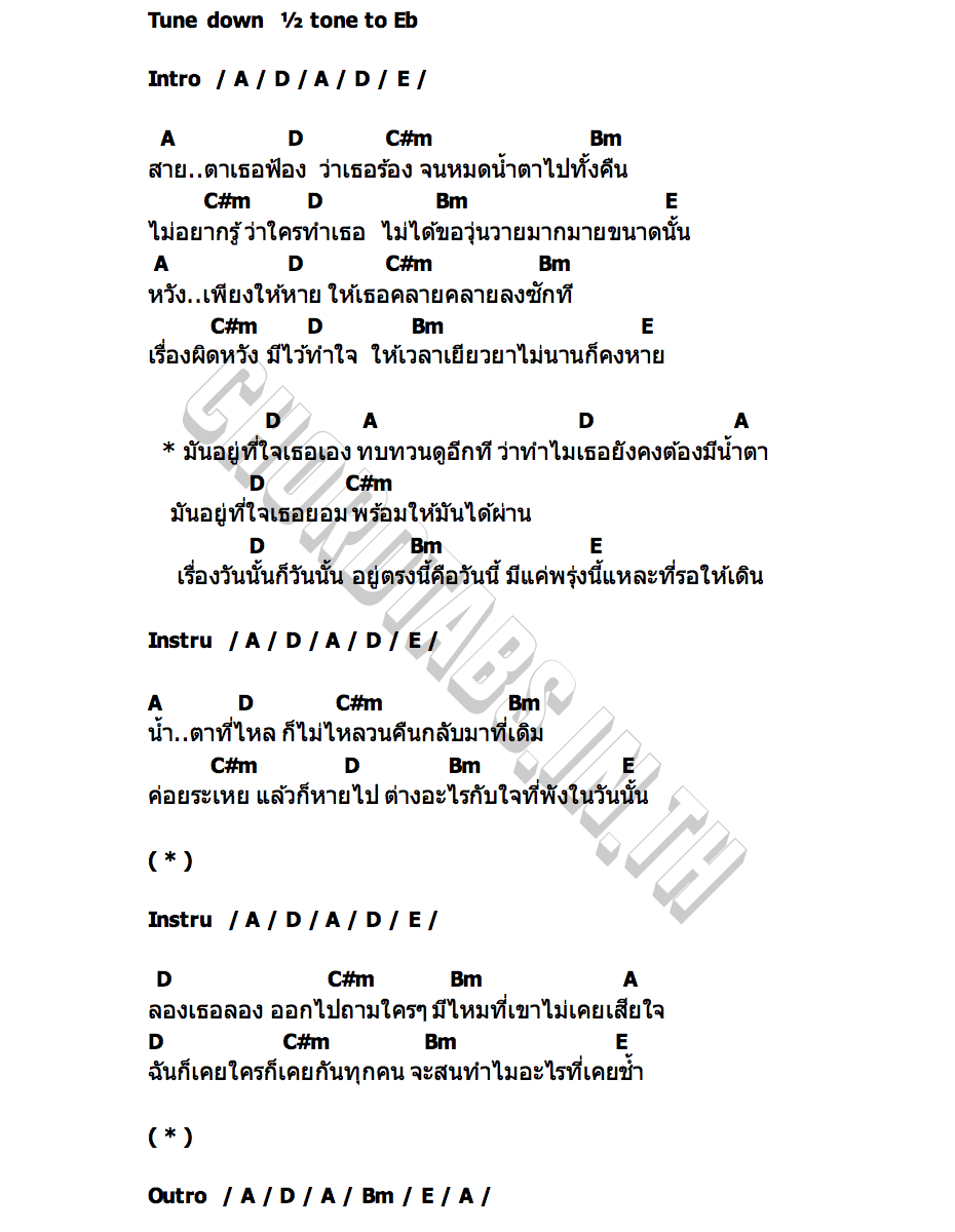 คอร์ด อยู่ที่ใจ ชาญ ปานเกิด