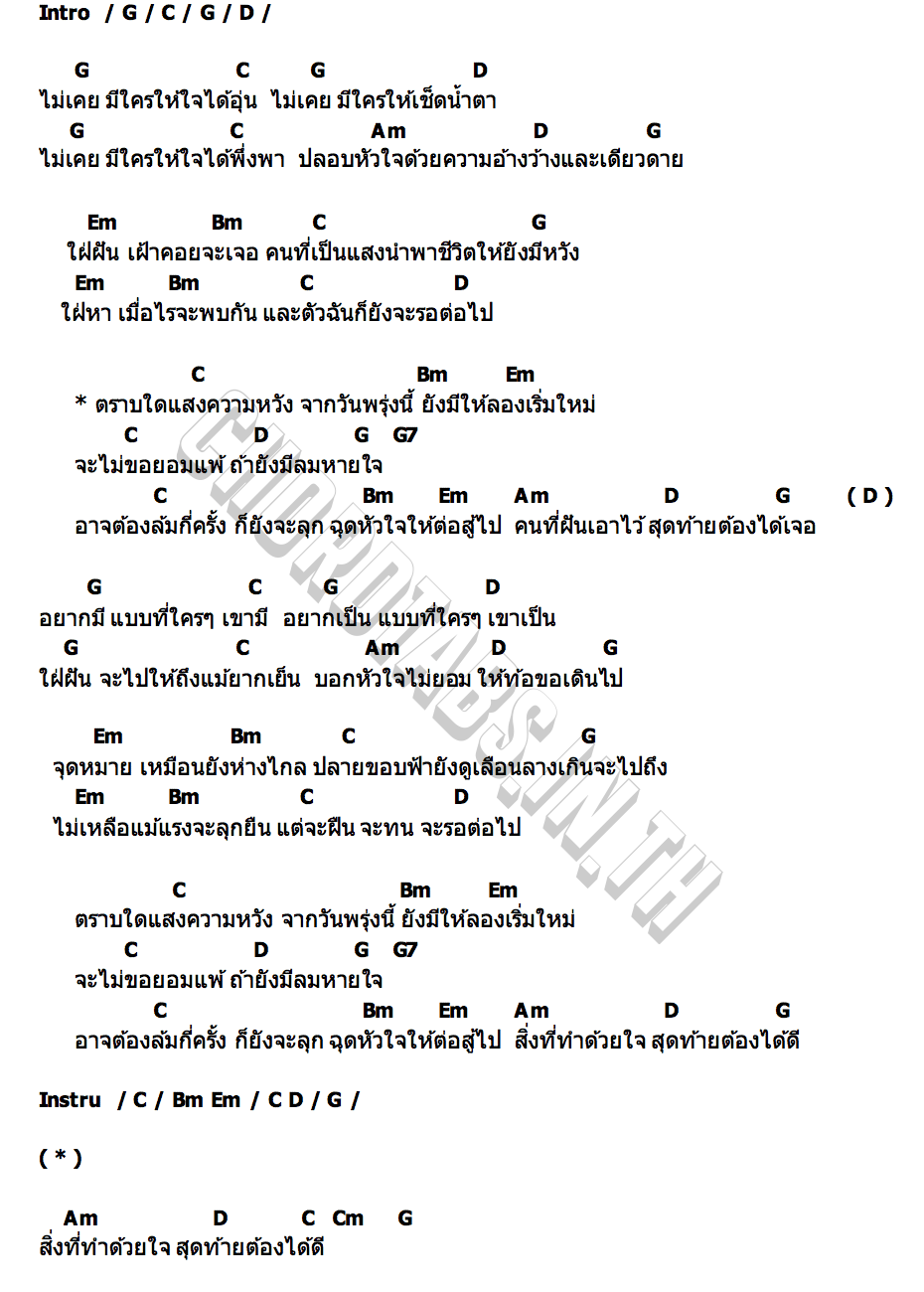 คอร์ด พรุ่งนี้ยังมี PLENG PANISARA