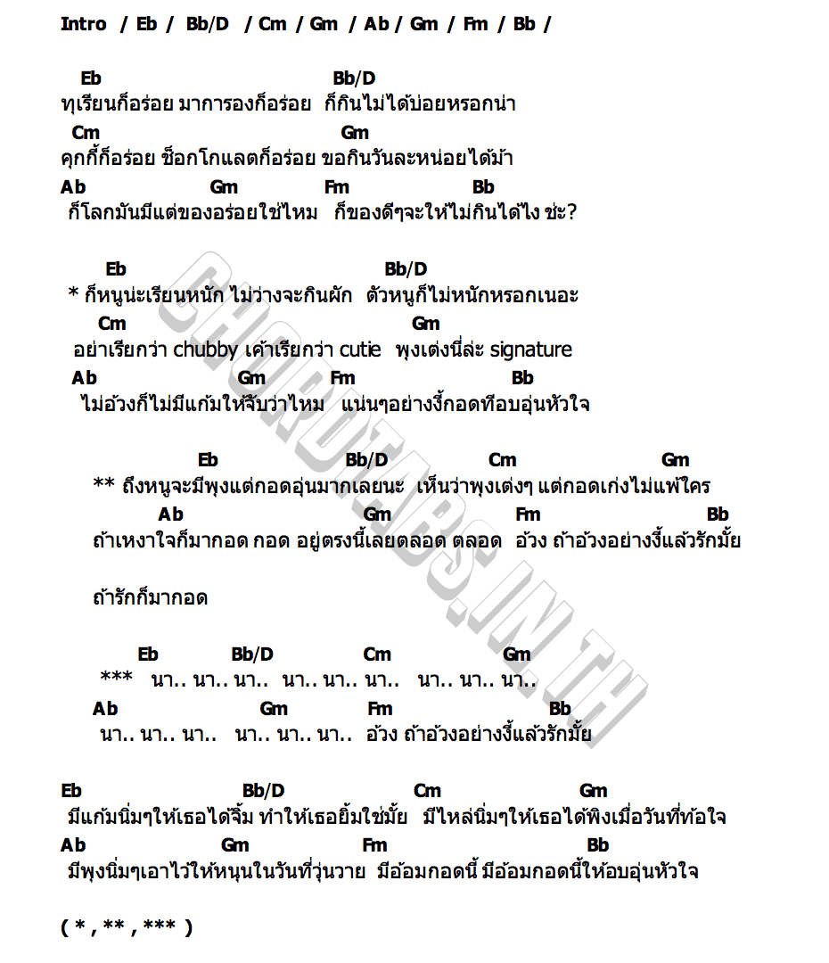 คอร์ด กอดอุ่น BUTTERBEAR