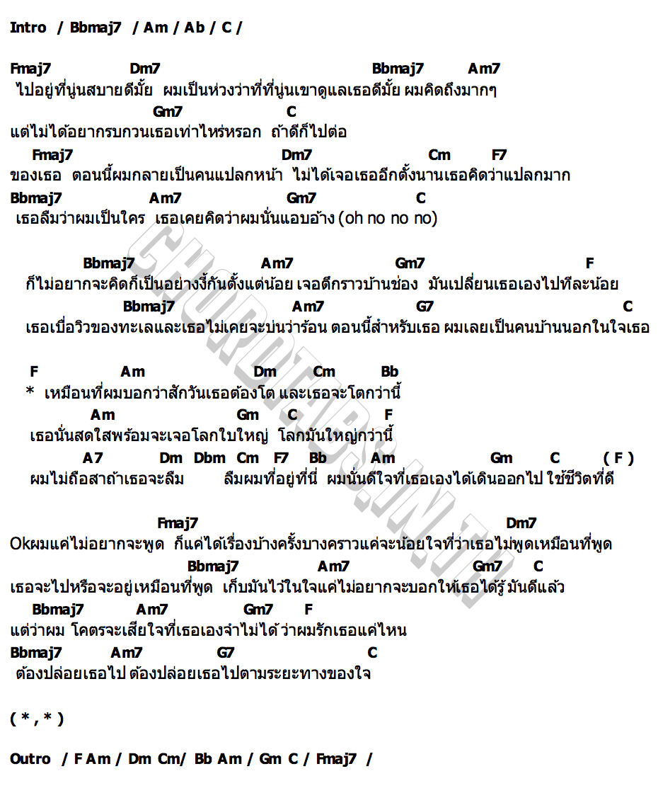 คอร์ด Big Big World YUNGTARR