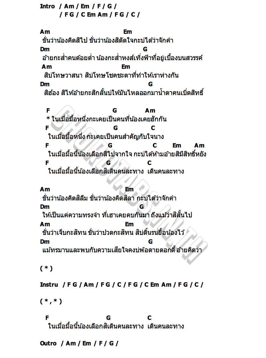 คอร์ด คนเบิ่ดสิทธิ์ เต๊ะ ตระกูลตอ