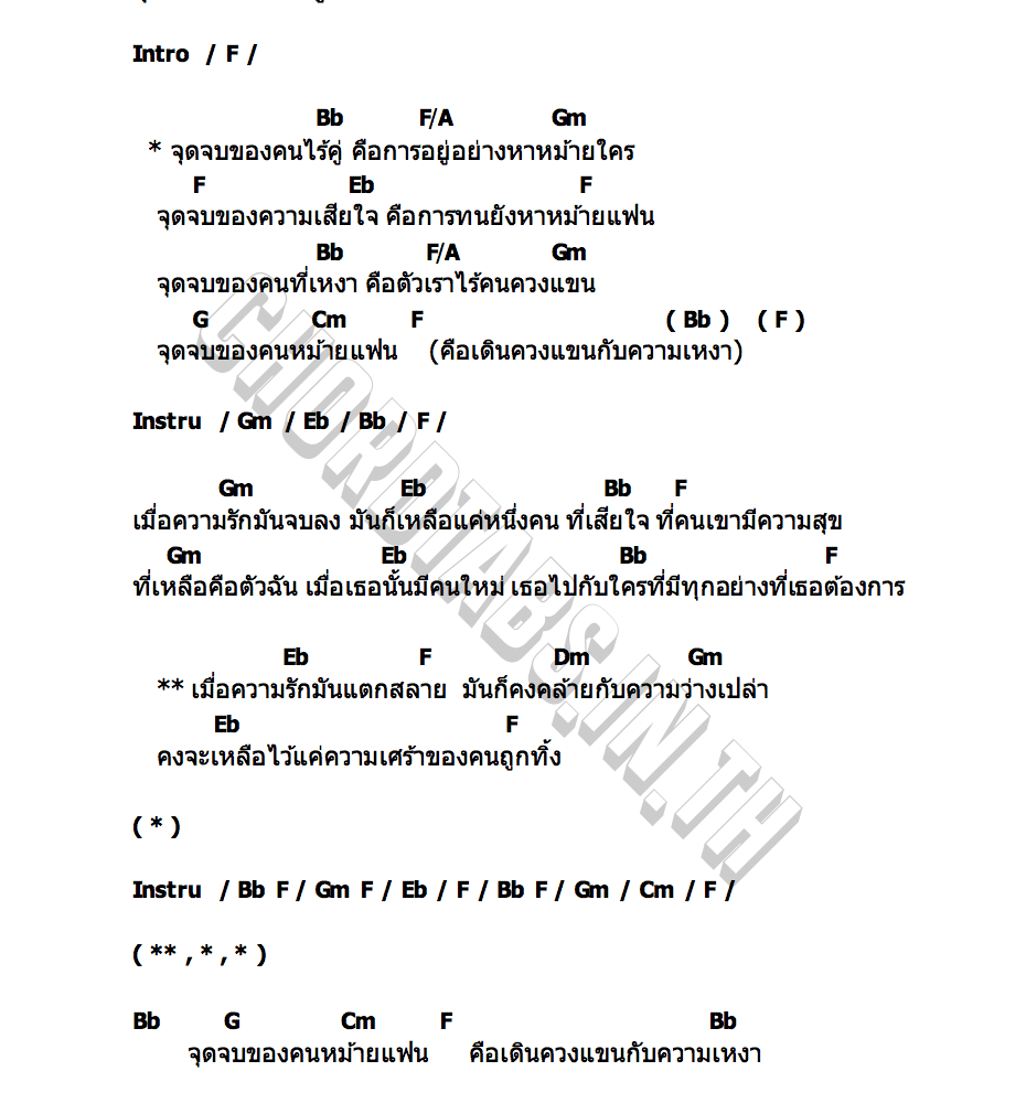 คอร์ด จุดจบของคนไร้คู่ ก้อยกินรี