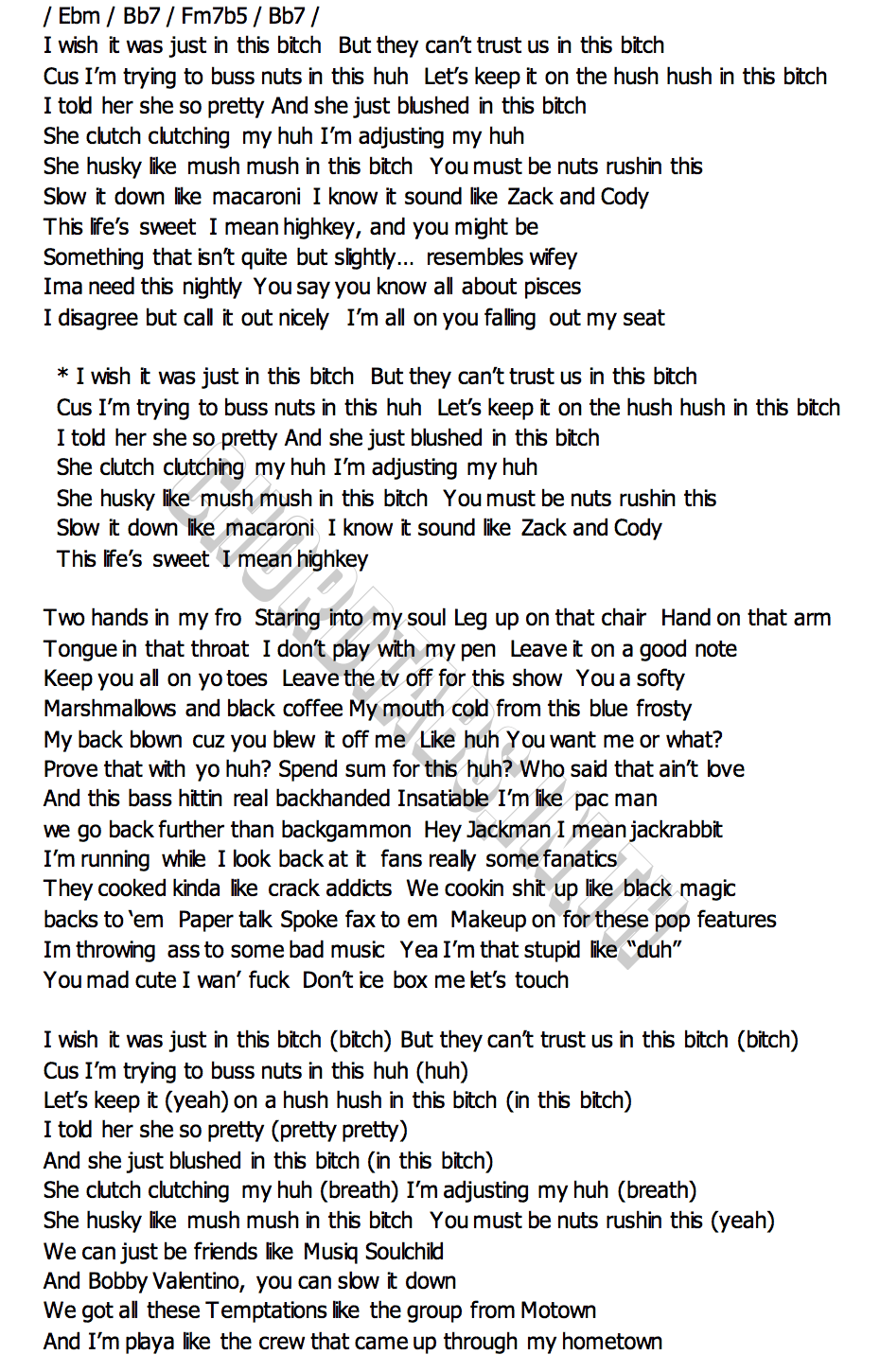 คอร์ด Just Us Jack Harlow