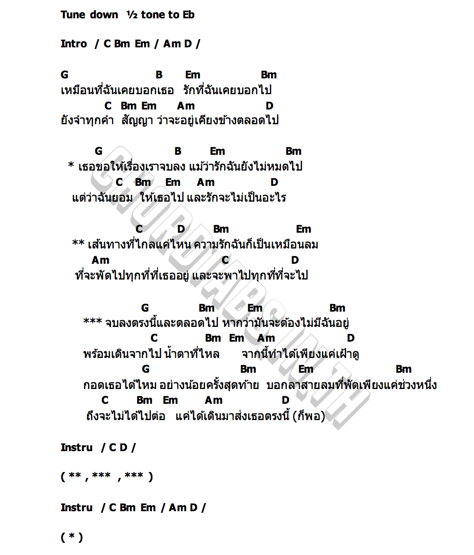 คอร์ด จบลงตรงนี้และตลอดไป mhuenploy