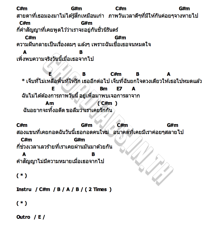 คอร์ด ไม่เหลือพื้นที่เติบโต FahProud
