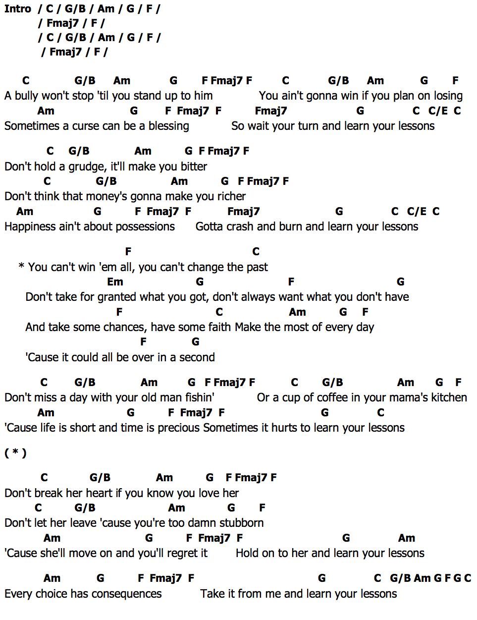 คอร์ด Lessons Holcomb feat. Kinsey Rose