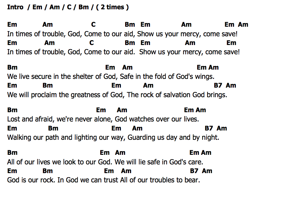 คอร์ด Show Us Your Mercy Mark Friedman