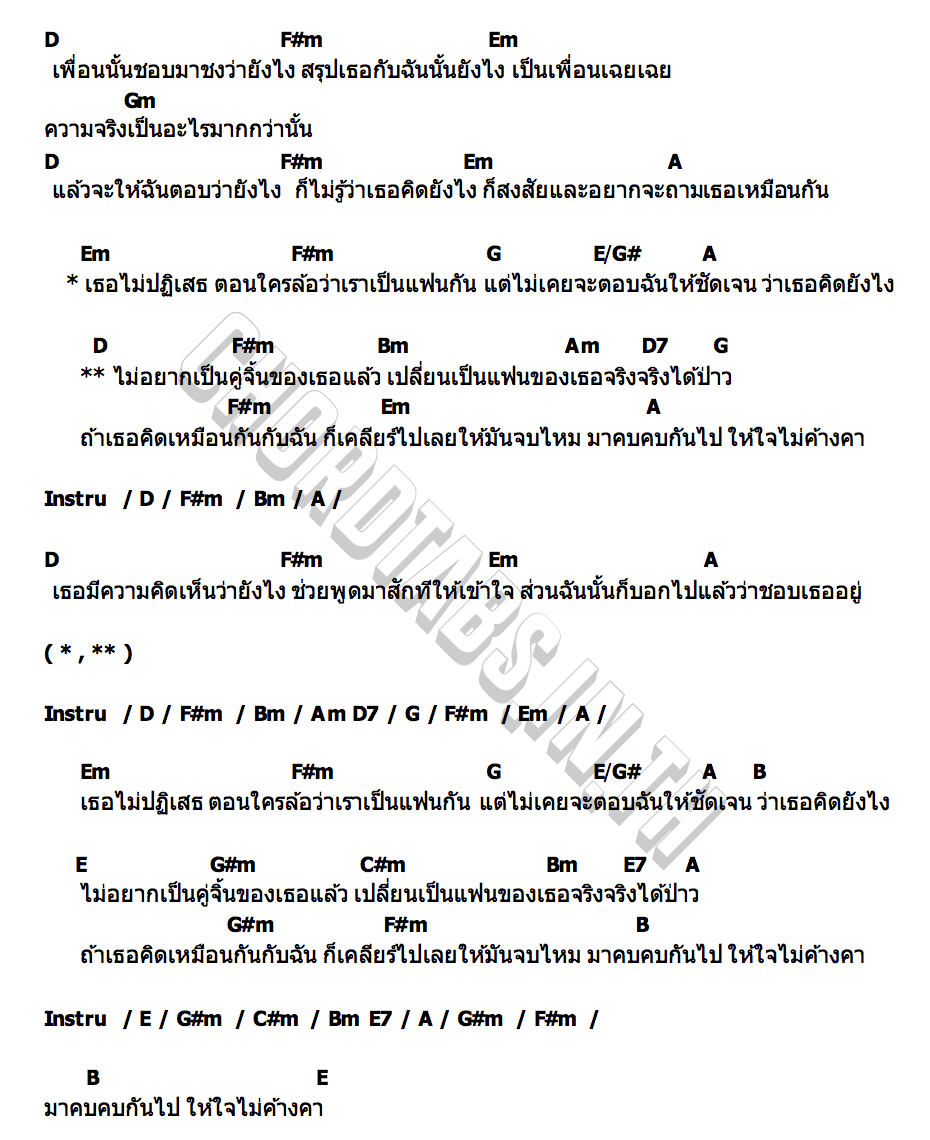 คอร์ด คู่จิ้น I HATE MONDAY