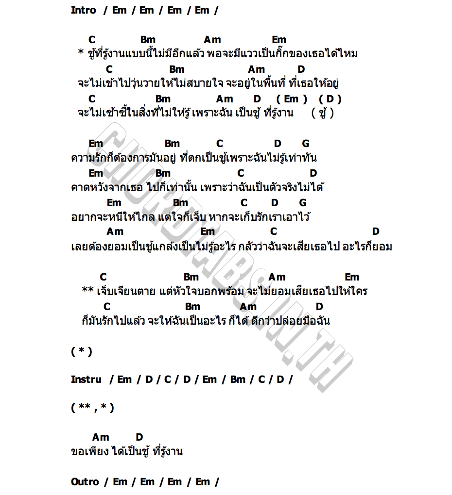 คอร์ด ชู้ที่รู้งาน แบม พิชญานิน
