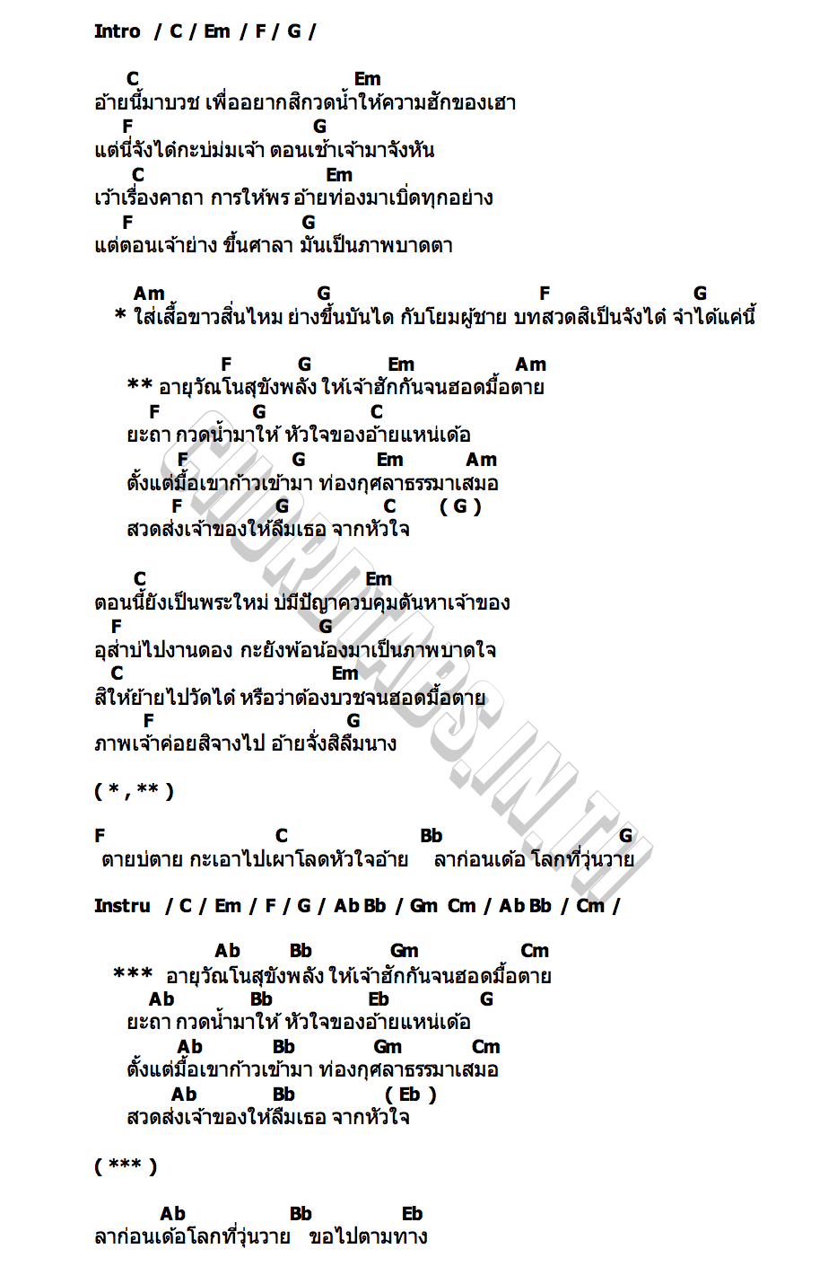 คอร์ด สวดส่ง เเน็ค ชนภัทร