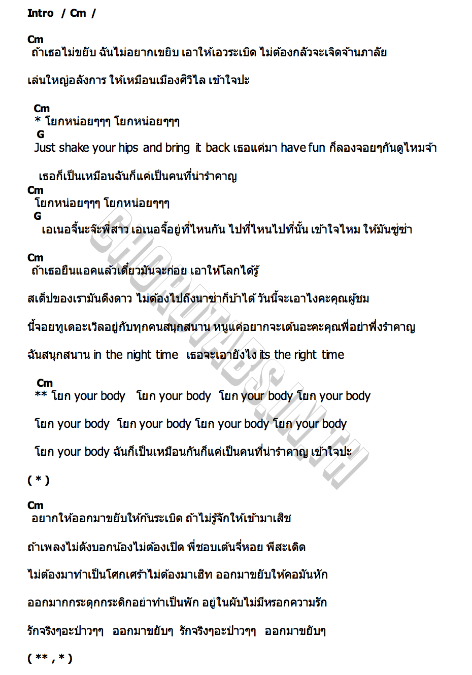 คอร์ด เข้าใจปะห์ GENA DESOUZA