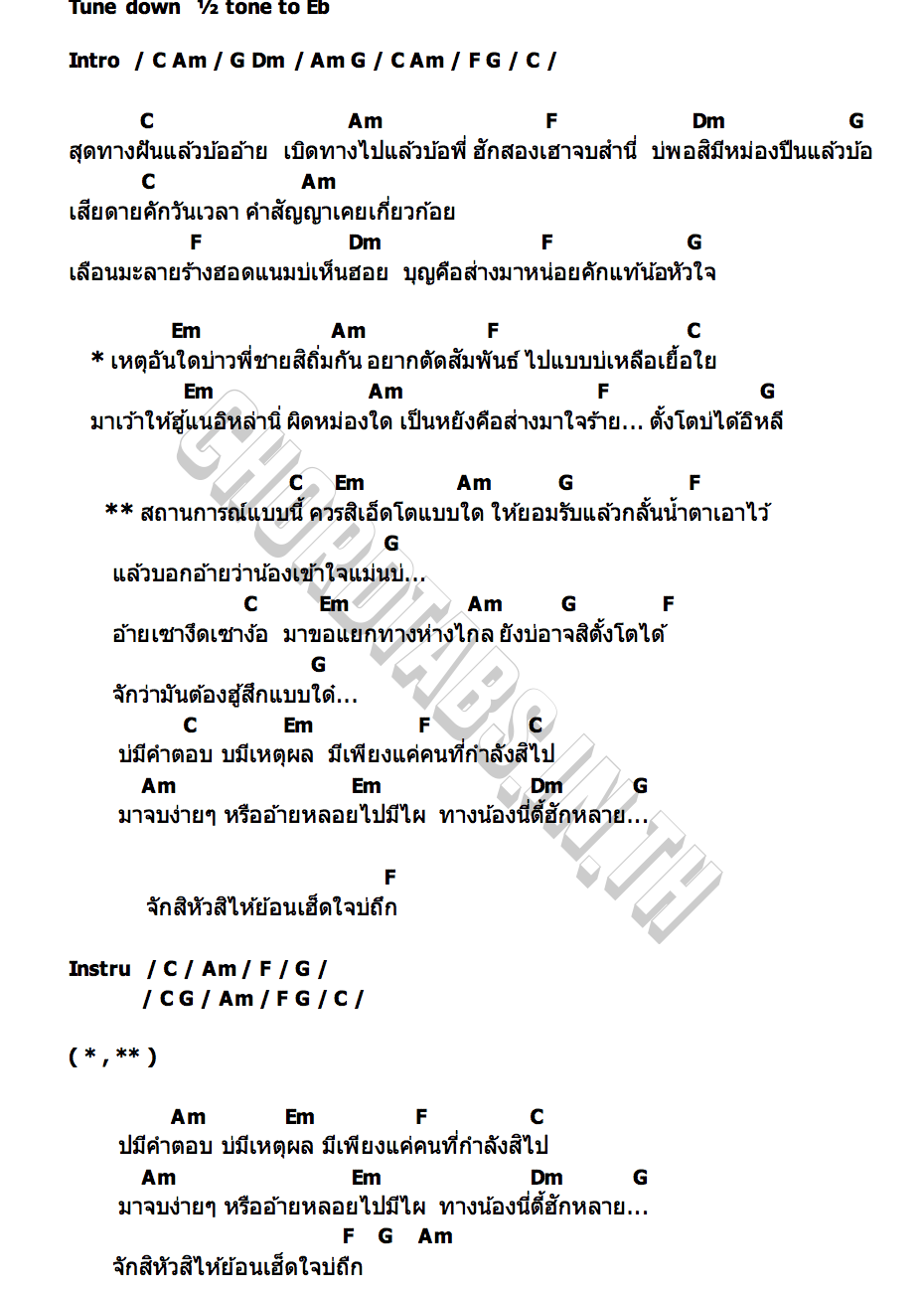 คอร์ด เฮ็ดใจบ่ถืก เฟิร์ส อธิชา