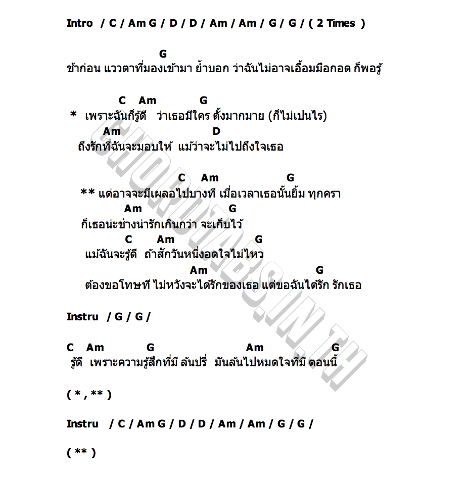 คอร์ด pining PLASUI PLASUI