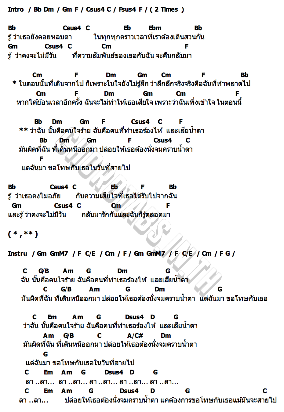 คอร์ด April (Studio Session) Only Monday