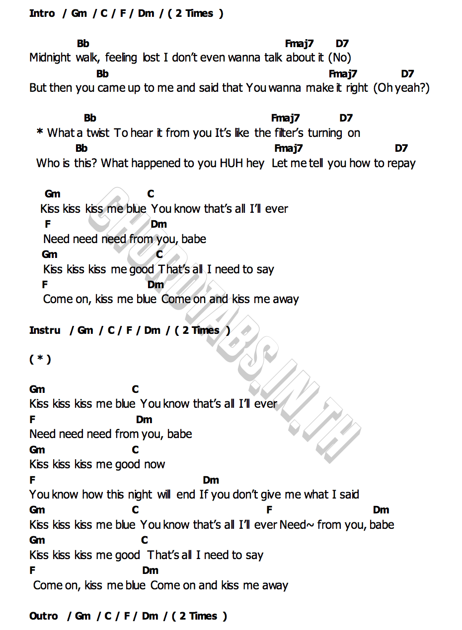 คอร์ด kiss me blue pami