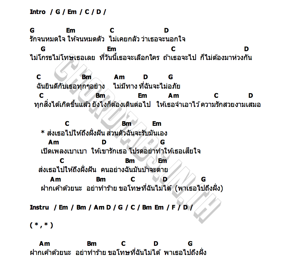 คอร์ด ไปไม่ถึงฝั่ง แชมป์ ถนัดสุย