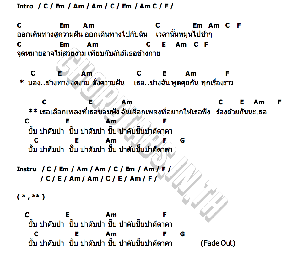 คอร์ด อยากให้เธอ Funk (Funk with you) TAKE AWAY