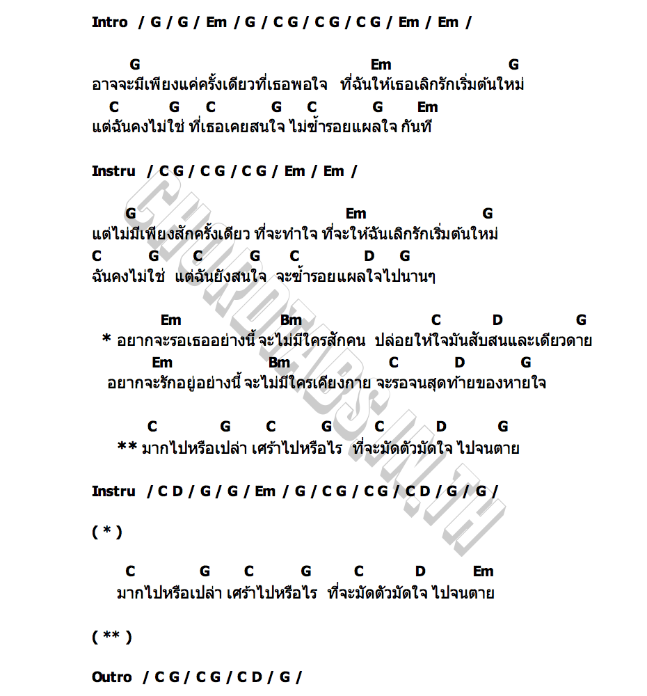 คอร์ด มากไปหรือเปล่า Thee Chaiyadej