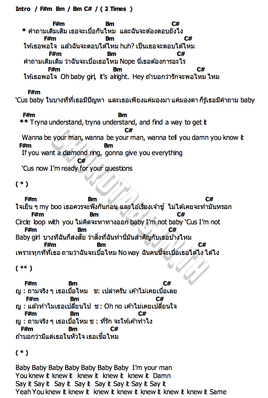 คอร์ด เบื่อเค้าปะ ossey