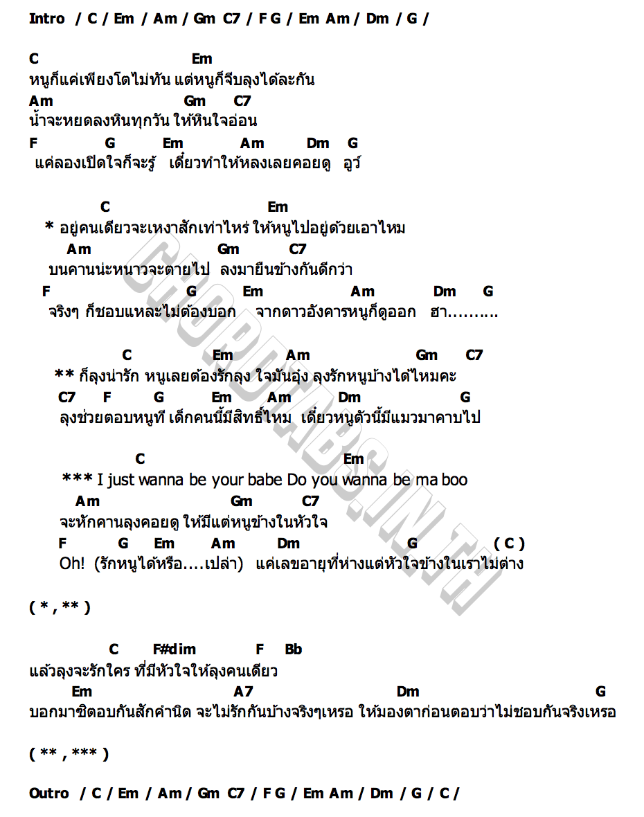 คอร์ด ลุงคะลงมาได้แล้ว เอ้ย จิรัช