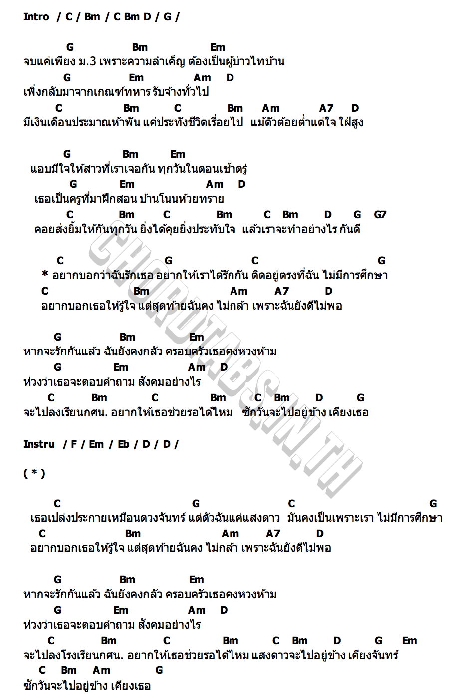 คอร์ด แสงดาว โจอี้ ภูวศิษฐ์