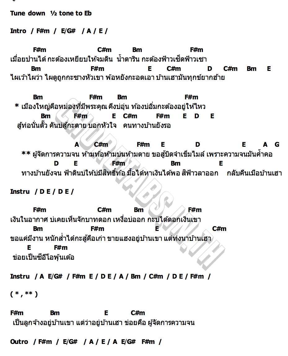 คอร์ด ผู้จัดการความจน ป๊อด ชัยชนะ