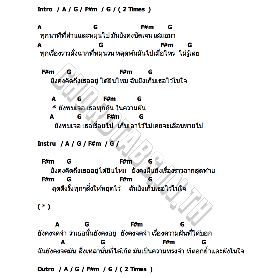 คอร์ด ยังพบเจอ ยังจดจำ Yellow Butter Cult