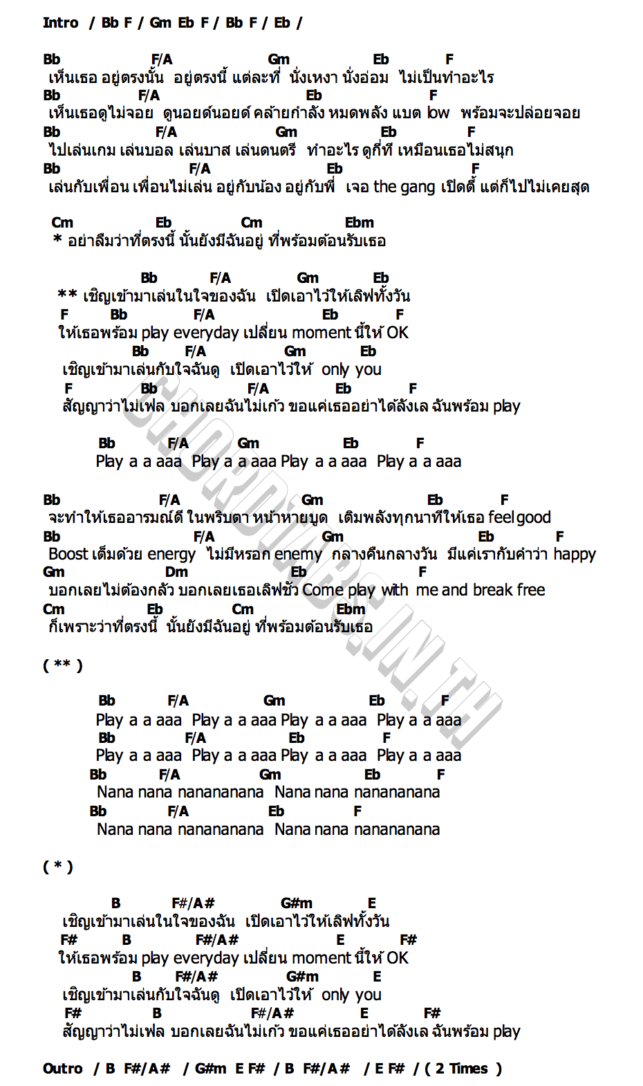 คอร์ด เล่นใจป้ะ PERSES