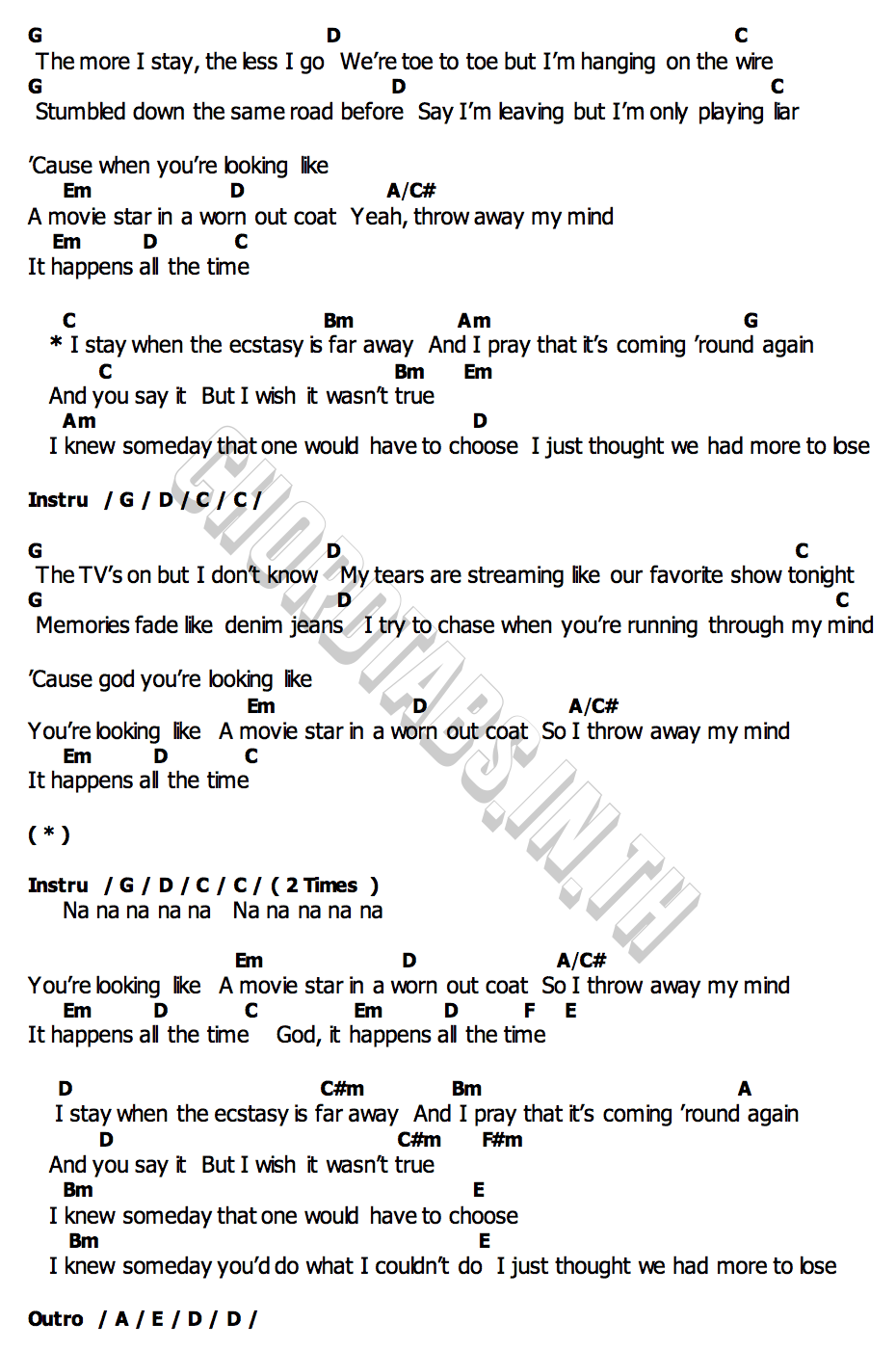 คอร์ด More to Lose Miley Cyrus