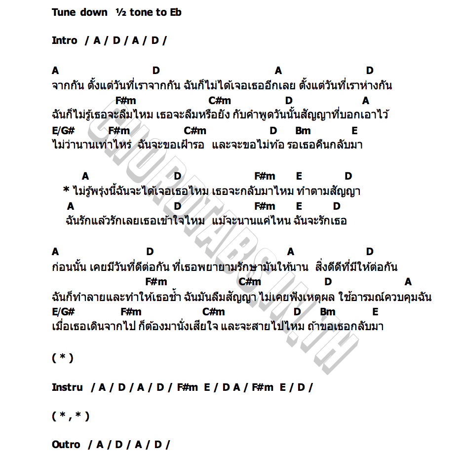 คอร์ด รอเธอกลับมา ต่อ ภณกช (GOOD HOPE Studio)