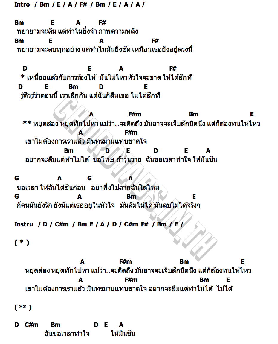 คอร์ด หยุดส่อง Peet Model