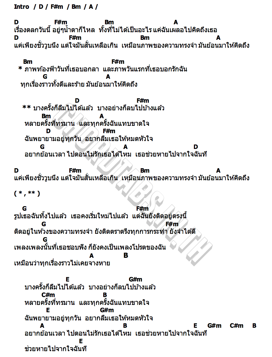 คอร์ด อยากลืมให้หมดใจ ส้มโอ Stage Fighter