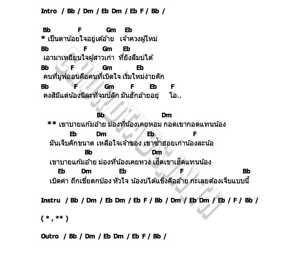คอร์ด ซ้ำฮอยเก่า กระต่าย พรรณนิภา