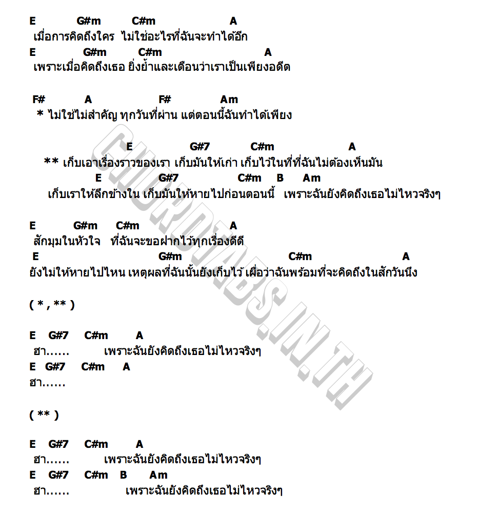 คอร์ด คิดถึงไม่ไหว (Dream) GAVIN D